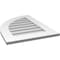 Ekena Millwork Quarter Round Top Left Surface Mount PVC Gable Vent w/ 3-1/2"W x 1"P Standard Frame, 20"W x 28"H GVPQL20X2801SN - alternate 4